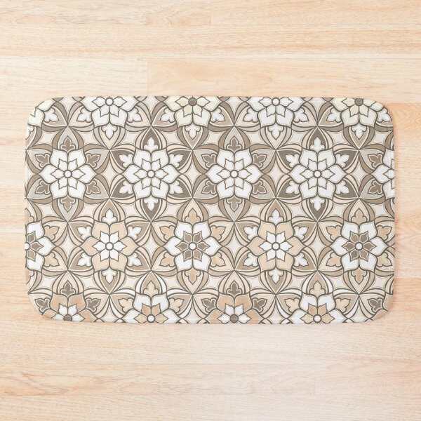 Item preview, Enamel Moroccan Flower Tiles - Beige designed and sold by TigaTiga.