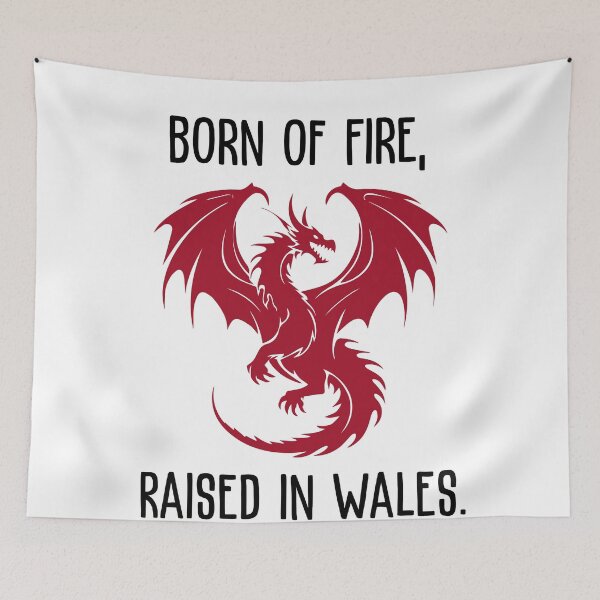Item preview, Born of Fire, Raised in Wales T-Shirt – Welsh Pride and Strength designed and sold by baggycatsworld.