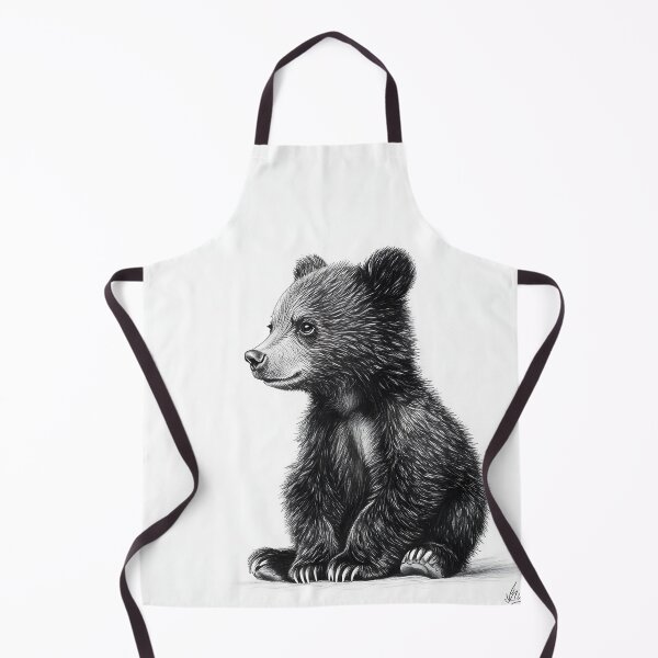 Item preview, Realistic bear cub pencil drawing designed and sold by Pencil-Art.