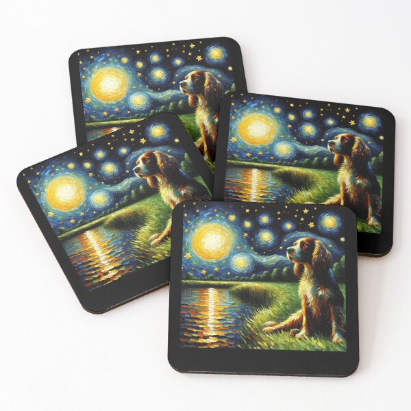 Item preview, Starry Night Boykin Spaniel Dog Van Gogh Lover designed and sold by Kimberley King Art  King Art.