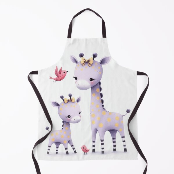 Item preview, A whimsical illustration of happy giraffe family designed and sold by Beyondnote-Art.