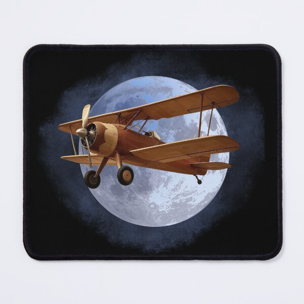 Item preview, Classic Passenger Vintage Plane Visible On The Moon  designed and sold by The Art of Kkatarynka.