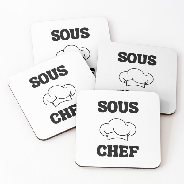 Item preview, Sous Chef, With Chefs Hat in Black and White designed and sold by AASparksDesigns.