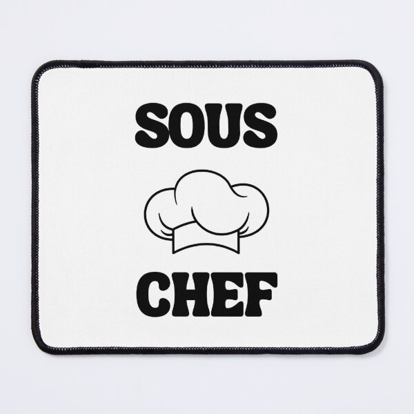 Item preview, Sous Chef, With Chefs Hat in Black and White designed and sold by AASparksDesigns.