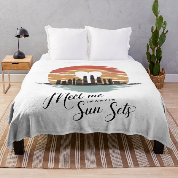 Item preview, Travel Romantic Skyline for Valentine's Day - Valentine's Day Saying "Meet Me Where the Sun Sets" designed and sold by pod24.