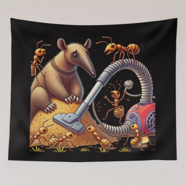 Item preview, Anteater with a vacuum cleaner designed and sold by DamioPolArt.
