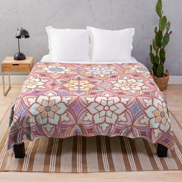 Item preview, Enamel Moroccan Flower Tiles - Princess Pinks designed and sold by TigaTiga.