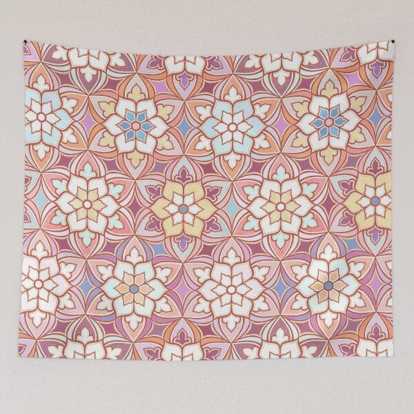 Item preview, Enamel Moroccan Flower Tiles - Princess Pinks designed and sold by TigaTiga.