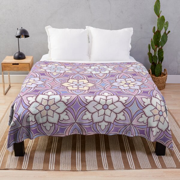 Item preview, Enamel Moroccan Flower Tiles - Princess Purple designed and sold by TigaTiga.