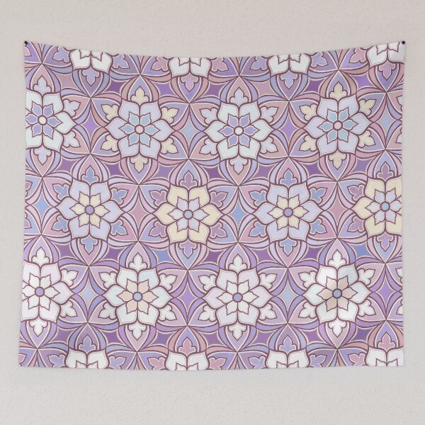 Item preview, Enamel Moroccan Flower Tiles - Princess Purple designed and sold by TigaTiga.