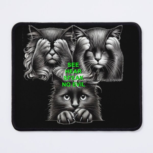 Item preview, 3 wise black cats designed and sold by MGphotoart.