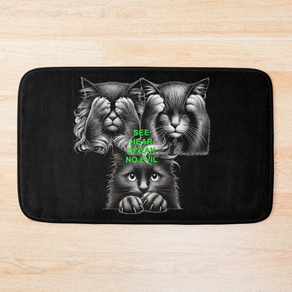 Item preview, 3 wise black cats designed and sold by MGphotoart.