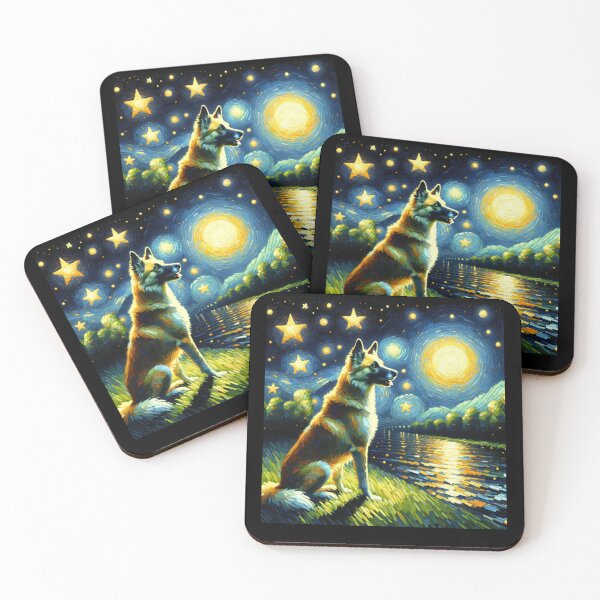 Item preview, Starry Night Canaan Dog Van Gogh Lover designed and sold by Kimberley King Art  King Art.