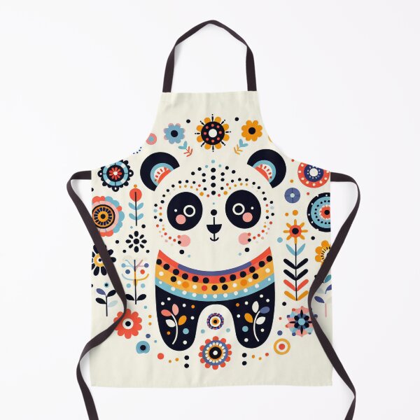 Item preview, Scandinavian Folk Art Rainbow Animals - Panda by Heidi Anne Morris designed and sold by FOLK ART FUSION by heidiannemorris.