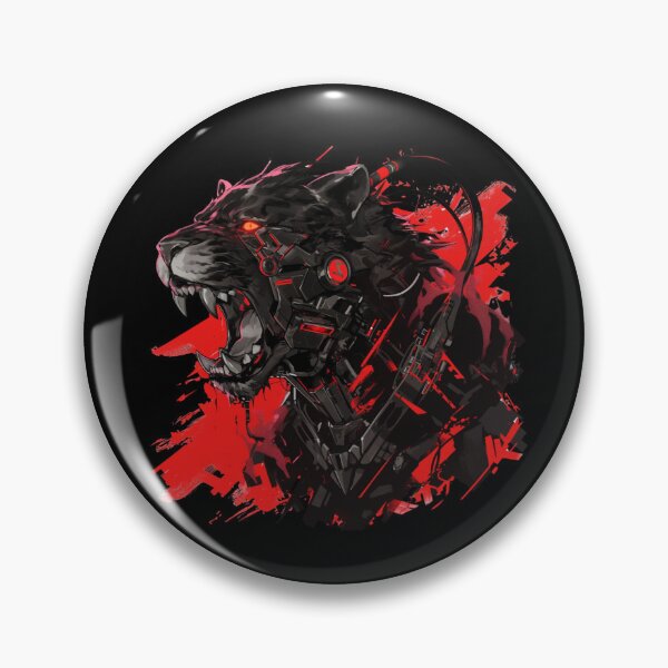 Item preview, Cyber Black Lion // Black Lion // Cool Animal // Cyber Animal // Animal Art // Animal Warrior // Gaming Aesthetic stickers designed and sold by SMARTKIT  DESIGNAGENCY.