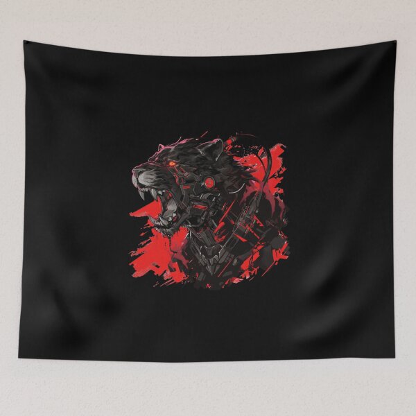Item preview, Cyber Black Lion // Black Lion // Cool Animal // Cyber Animal // Animal Art // Animal Warrior // Gaming Aesthetic stickers designed and sold by SMARTKIT  DESIGNAGENCY.