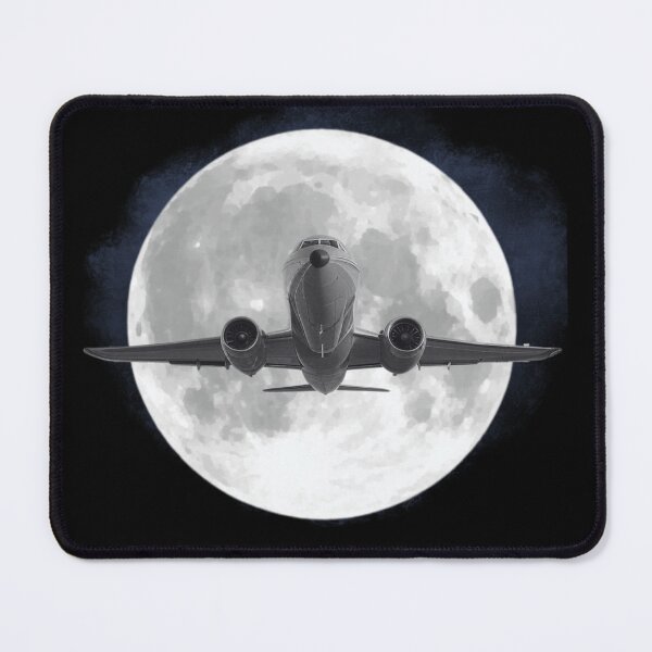 Item preview, Classic Passenger Vintage Plane Visible On The Moon  designed and sold by The Art of Kkatarynka.