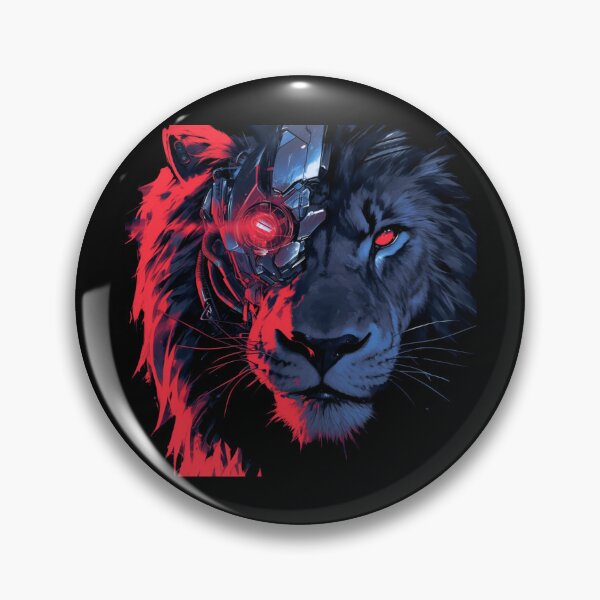 Item preview, Cyber Black Lion // Black Lion // Cool Animal // Cyber Animal // Animal Art // Animal Warrior // Gaming Aesthetic stickers designed and sold by SMARTKIT  DESIGNAGENCY.