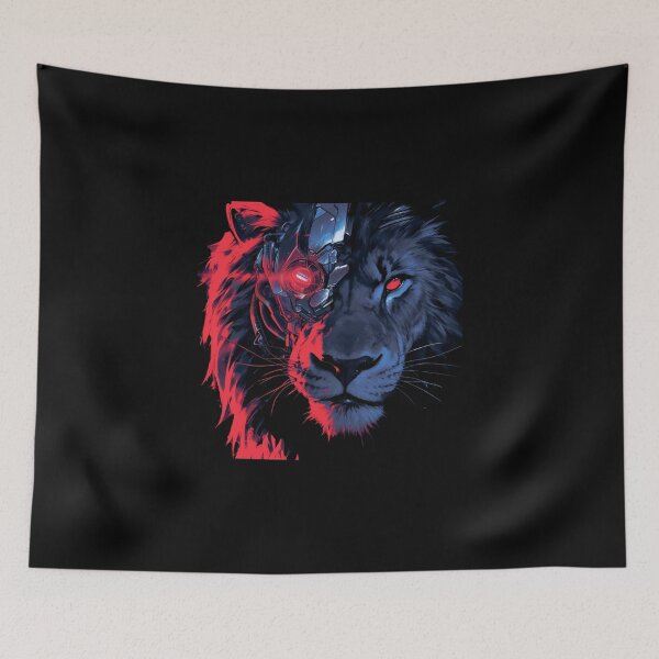 Item preview, Cyber Black Lion // Black Lion // Cool Animal // Cyber Animal // Animal Art // Animal Warrior // Gaming Aesthetic stickers designed and sold by SMARTKIT  DESIGNAGENCY.