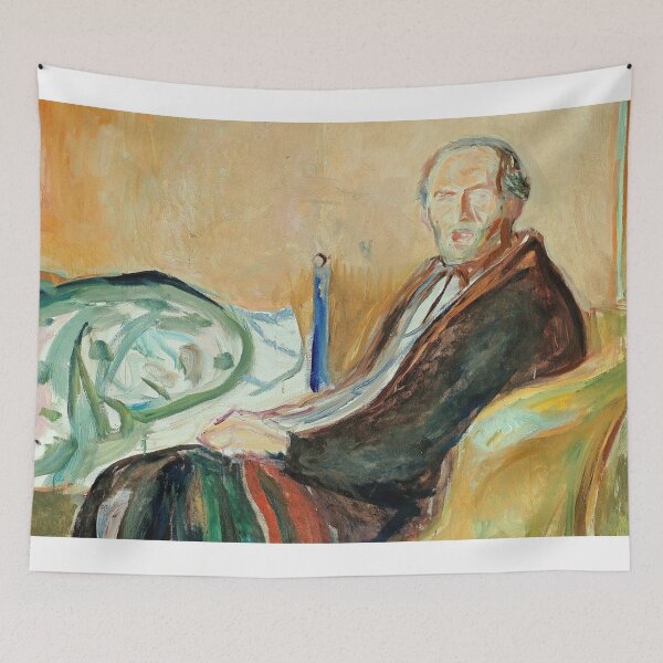 Item preview, Edvard Munch Self Portrait expressionistic artwork designed and sold by Vintage Designs +.