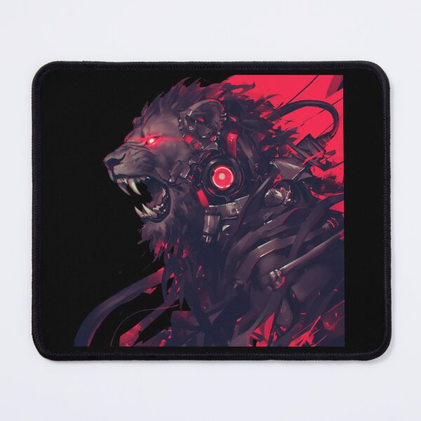Item preview, Cyber Black Lion // Black Lion // Cool Animal // Cyber Animal // Animal Art // Animal Warrior // Gaming Aesthetic stickers designed and sold by SMARTKIT  DESIGNAGENCY.