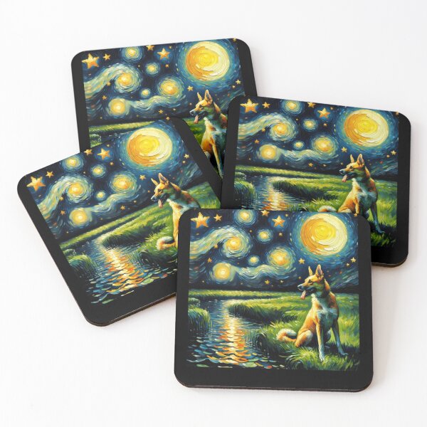 Item preview, Starry Night Carolina Dog Van Gogh Lover designed and sold by Kimberley King Art  King Art.