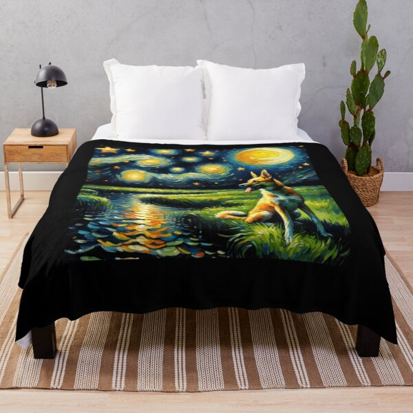 Item preview, Starry Night Carolina Dog Van Gogh Lover designed and sold by Kimberley King Art  King Art.
