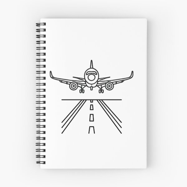 Artikelvorschau, Klassisches Vintage-Passagierflugzeug bei der Landung entworfen und verkauft von The Art of Kkatarynka.