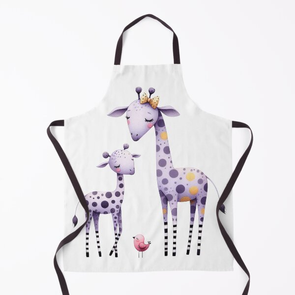 Item preview, A whimsical illustration of happy giraffe family designed and sold by Beyondnote-Art.