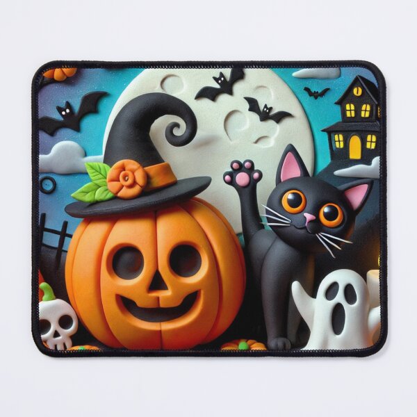 Item preview, "Whimsical Claymation-Style Halloween Cartoon Illustration" designed and sold by ForFamily1120.