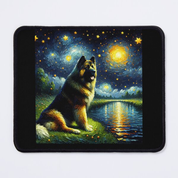 Item preview, Starry Night Caucasian Shepherd Dog Van Gogh Lover designed and sold by Kimberley King Art King Art.