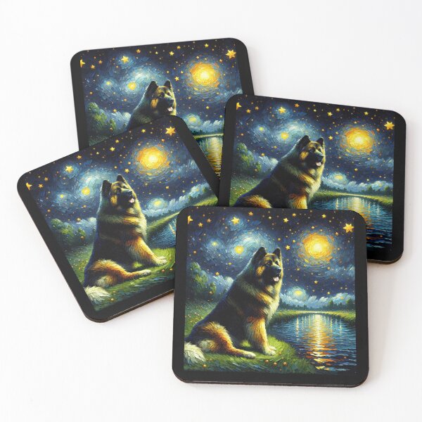 Item preview, Starry Night Caucasian Shepherd Dog Van Gogh Lover designed and sold by Kimberley King Art  King Art.