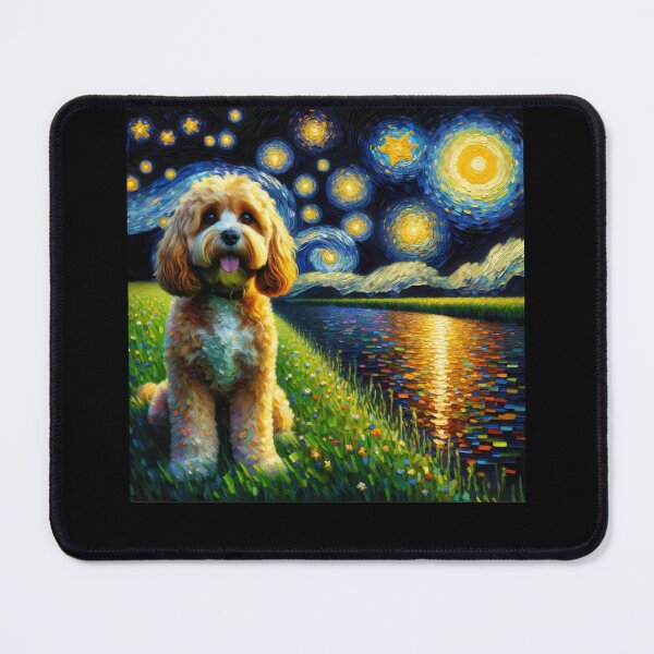 Item preview, Starry Night Cavapoo Dog Van Gogh Lover designed and sold by Kimberley King Art  King Art.
