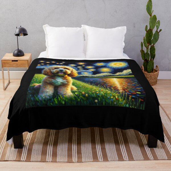 Item preview, Starry Night Cavapoo Dog Van Gogh Lover designed and sold by Kimberley King Art  King Art.