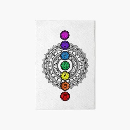 The Seven Chakras Mandala Art Board Print By Georgiamason Redbubble