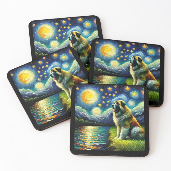 Item preview, Perro pastor de Asia central en la noche estrellada Amante de Van Gogh designed and sold by Kimberley King Art King Art.