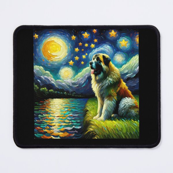 Item preview, Starry Night Central Asian Shepherd Dog Van Gogh Lover designed and sold by Kimberley King Art King Art.
