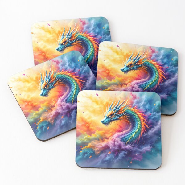 Item preview, Colorful Mystical Dragon in Clouds designed and sold by ZetaDream.