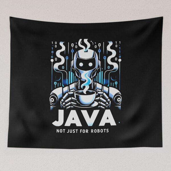 Item preview, JAVA. NOT JUST FOR ROBOTS: Futuristic Blue Coffee Coding designed and sold by SplashTastic.