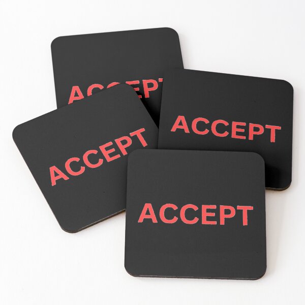 Item preview, The word "Accept" written in red. designed and sold by DesignsMjB.