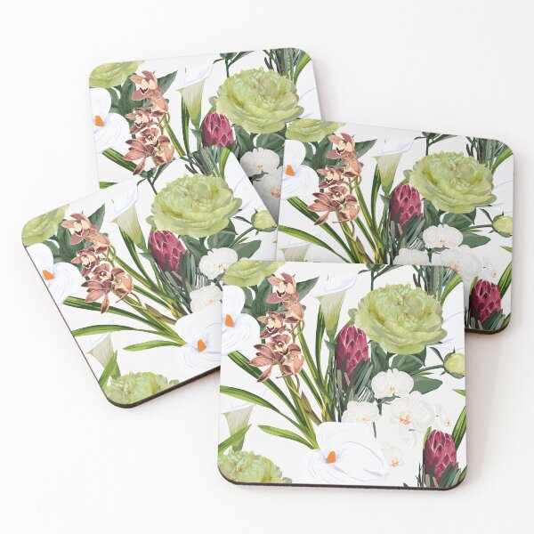 Item preview, Floral Seamless Pattern with peony and tropical flowers and leaves. designed and sold by MatyKotiv.