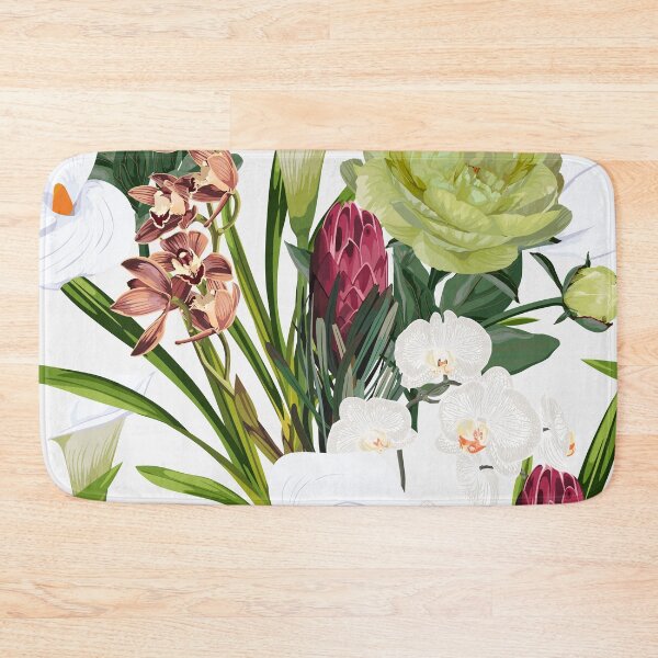 Item preview, Floral Seamless Pattern with peony and tropical flowers and leaves. designed and sold by MatyKotiv.