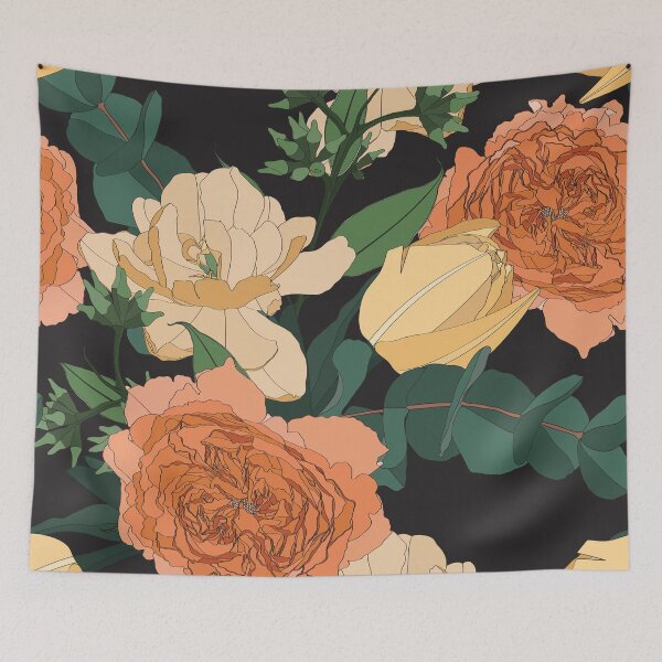 Item preview, Roses, tulips flowers with eucalyptus branches. designed and sold by MatyKotiv.