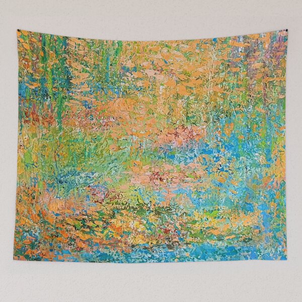 Item preview, across the pond. impressionism . abstract art. forest designed and sold by Tereza Pilar  Art.