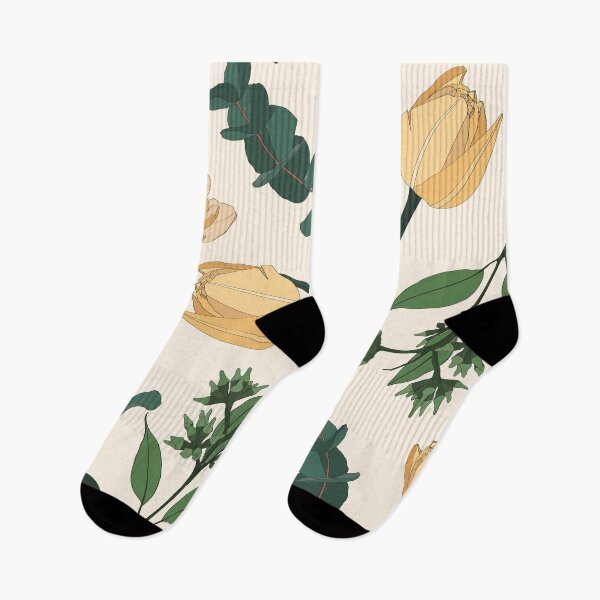 Item preview, Tulips flowers with eucalyptus branches. Seamless pattern with vintage flowers. designed and sold by MatyKotiv.