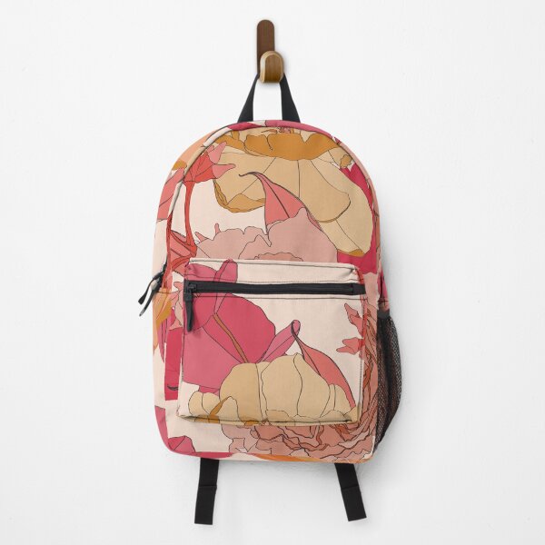 Item preview, Roses, tulips flowers with eucalyptus branches, abstract pink orange colors. designed and sold by MatyKotiv.