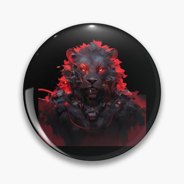 Item preview, Cyber Black Lion // Black Lion // Cool Animal // Cyber Animal // Animal Art // Animal Warrior // Gaming Aesthetic stickers designed and sold by SMARTKIT  DESIGNAGENCY.