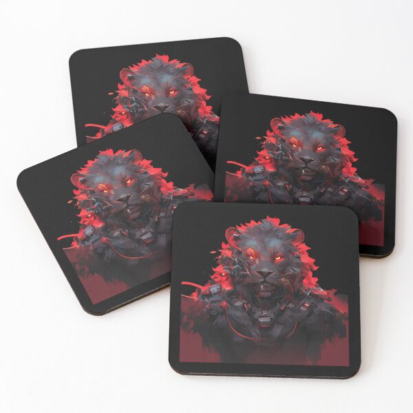Item preview, Cyber Black Lion // Black Lion // Cool Animal // Cyber Animal // Animal Art // Animal Warrior // Gaming Aesthetic stickers designed and sold by SMARTKIT  DESIGNAGENCY.