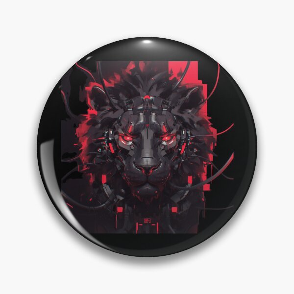 Item preview, Cyber Black Lion // Black Lion // Cool Animal // Cyber Animal // Animal Art // Animal Warrior // Gaming Aesthetic stickers designed and sold by SMARTKIT  DESIGNAGENCY.