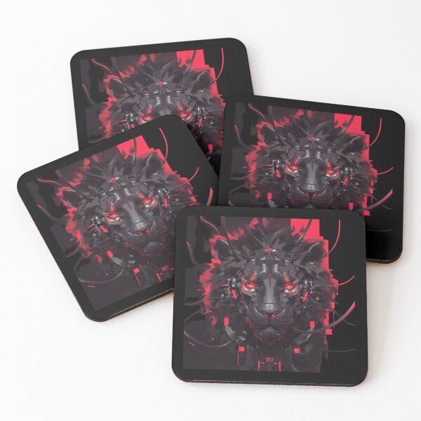 Item preview, Cyber Black Lion // Black Lion // Cool Animal // Cyber Animal // Animal Art // Animal Warrior // Gaming Aesthetic stickers designed and sold by SMARTKIT  DESIGNAGENCY.